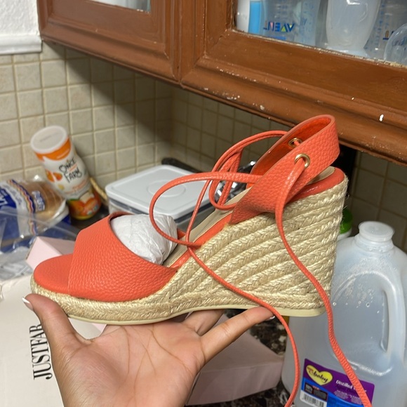 JUSTFAB, Wedges, Jayden, CORAL, 7.5 - Picture 4 of 4